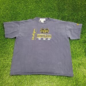 Vintage Michigan Wolverines Shirt 2XL 26x28 Crop Sun-Faded